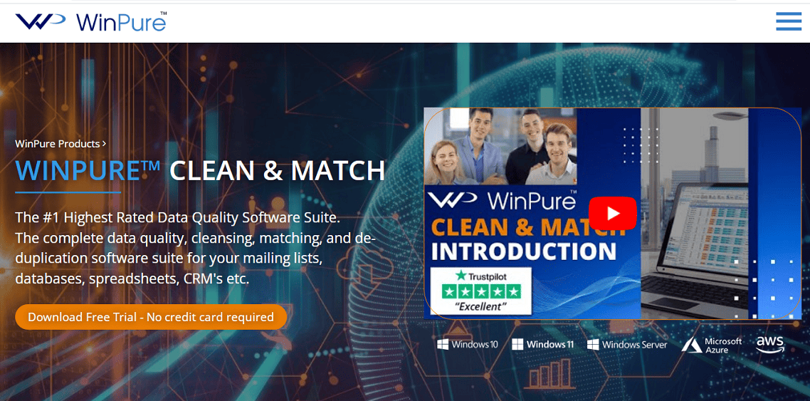 WinPure crm data cleaning tool